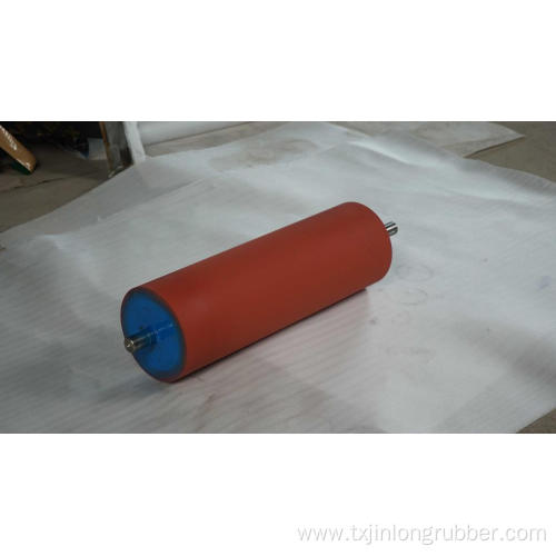 Coiling machine rubber roller